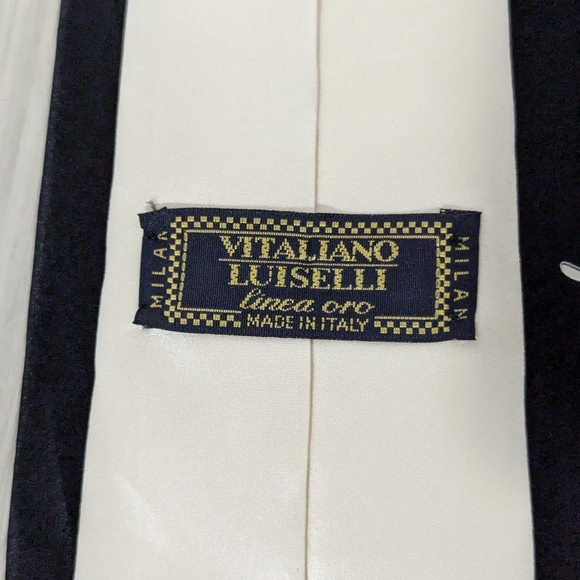 VTG Vitaliano Luiselli art deco silk red tie - Picture 4 of 5